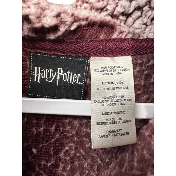 Harry Potter Womens Medium 8/10 Sherpa Quarter-Zip Pullover Sweater - Picture 3 of 4
